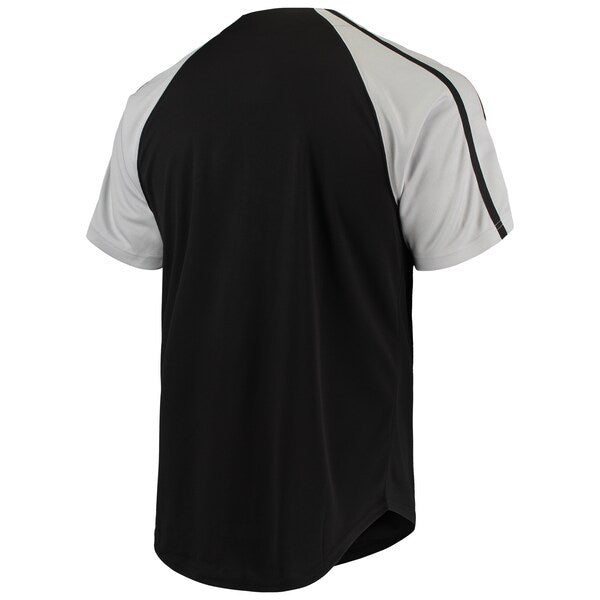 Chicago White Sox Stitches Button-Down Raglan Replica Jersey - Black - Image 3