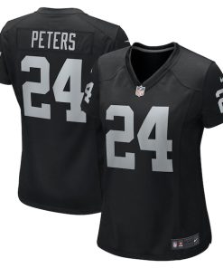 Marcus Peters Las Vegas Raiders Nike Women's Team Game Jersey -  Black