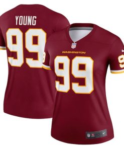 Chase Young Washington Football Team Nike Women's Legend Jersey - Burgundy
