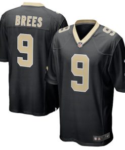 Men's New Orleans Saints Drew Brees Nike Black Team Color Game Jersey