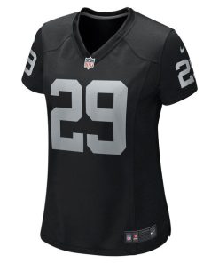 Alternative view of Christopher Smith II Las Vegas Raiders Nike Women's Team Game Jersey -  Black
