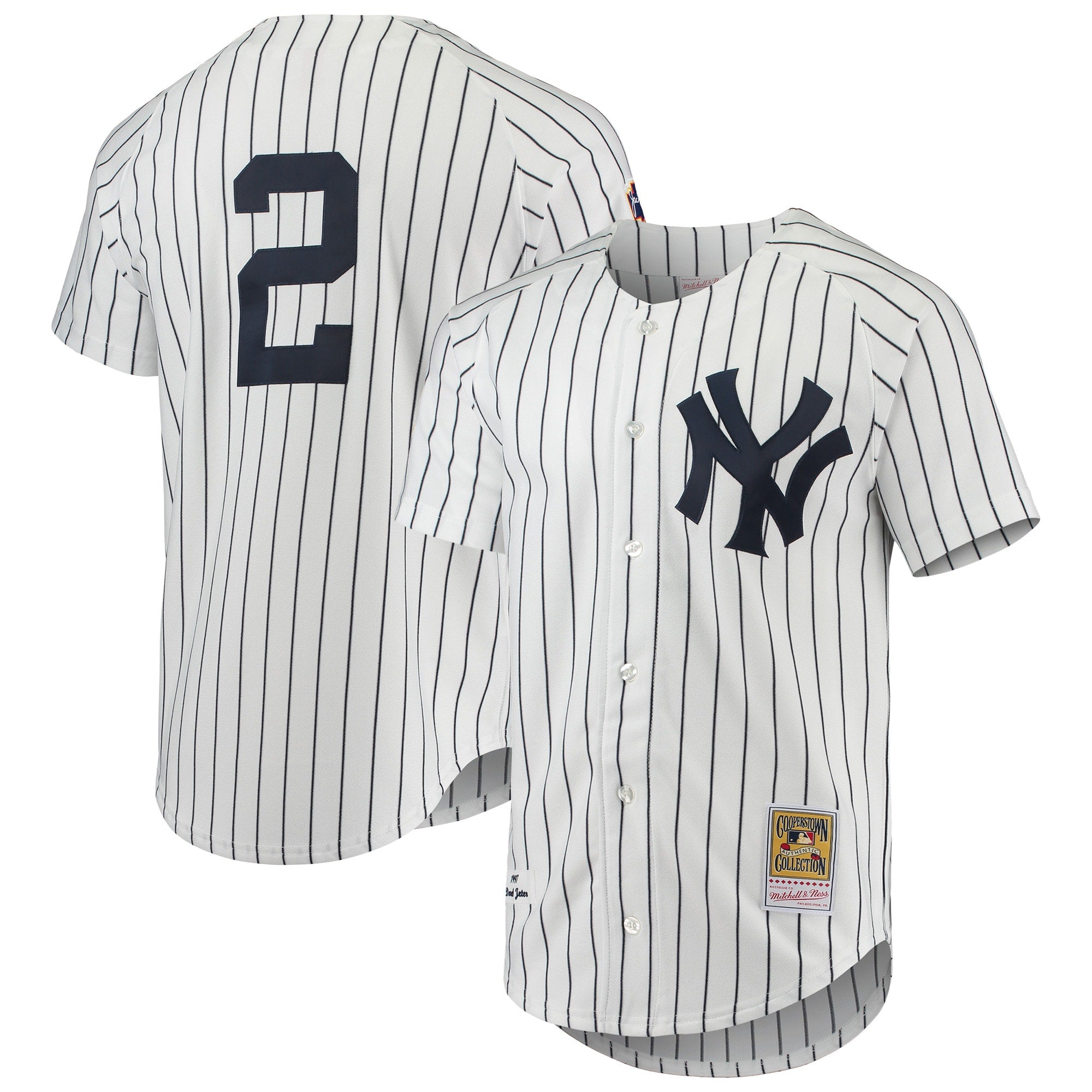 Derek Jeter New York Yankees 1998 Cooperstown Collection Road Authentic Jersey - Gray/White - Image 6
