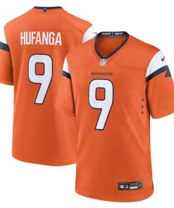 Talanoa Hufanga Denver Broncos Nike Team Game Jersey -  Orange