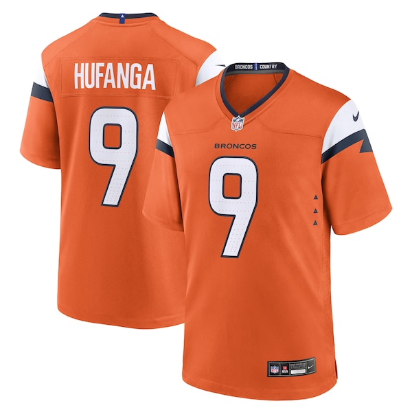 Talanoa Hufanga Denver Broncos Nike Team Game Jersey - Orange