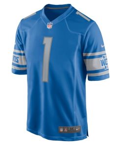 Alternative view of Number 1 Dad Detroit Lions Nike Game Jersey - Blue