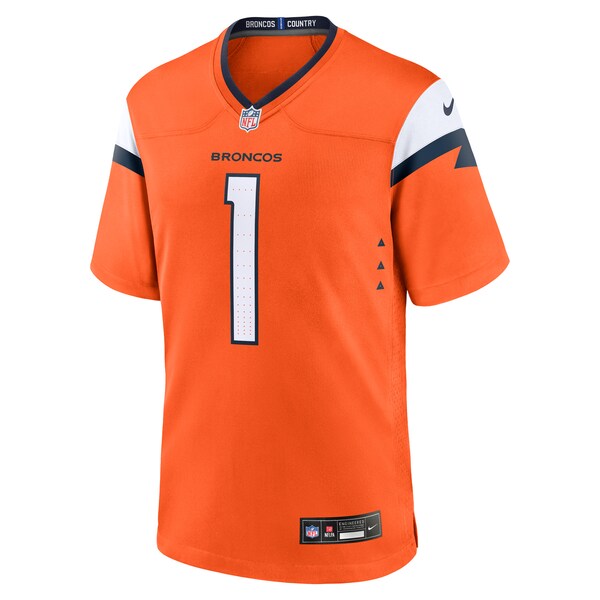 Denver Broncos Nike #1 Dad Game Jersey - Orange - Image 2