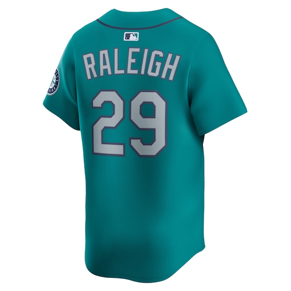 Men's Seattle Mariners Cal Raleigh Nike Alternate Limited Jersey -Teal/White - Image 6