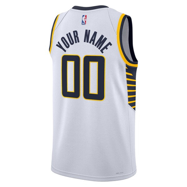 Indiana Pacers Nike Unisex Swingman Custom Jersey White - Association Edition - Image 3