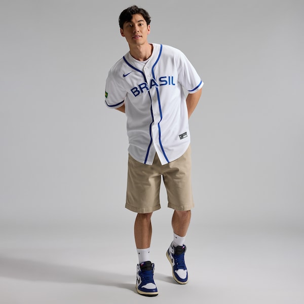 Brazil Baseball Nike 2026 World Baseball Classic Home Stadium Jersey - White - Image 2