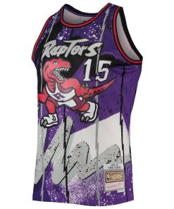 Alternative view of Vince Carter Toronto Raptors Hardwood Classics 1998/99 Hyper Hoops Swingman Jersey - Purple