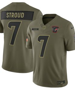 C.J. Stroud Houston Texans Nike 2025 Salute to Service Limited Jersey - Olive