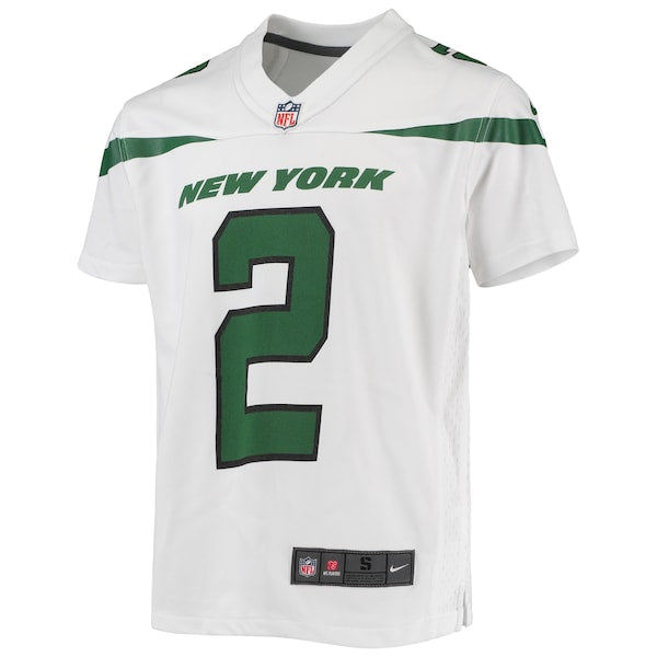 Zach Wilson New York Jets Nike Youth Game Jersey - White - Image 2