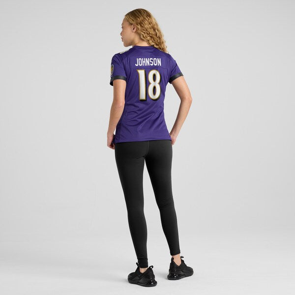 Diontae Johnson Baltimore Ravens Nike Women's Player Game Jersey - Purple - Image 6