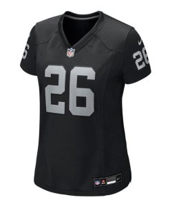 Alternative view of Darien Porter Las Vegas Raiders Nike Women's Team Game Jersey -  Black
