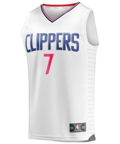 Alternative view of Amir Coffey LA Clippers  Fast Break Replica Player Jersey White - Association Edition
