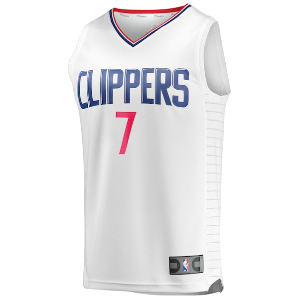 Amir Coffey LA Clippers Fast Break Replica Player Jersey White - Association Edition - Image 2