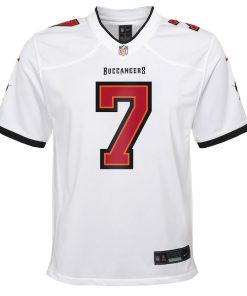 Alternative view of Bucky Irving Tampa Bay Buccaneers Nike Youth White Game Jersey - White