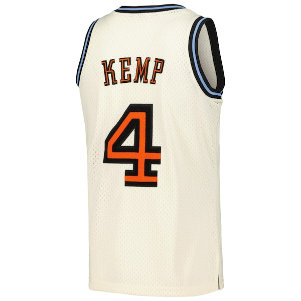 Shawn Kemp Cleveland Cavaliers Chainstitch Swingman Jersey - Cream - Image 3