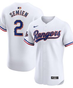 Marcus Semien Texas Rangers Nike 2024 Gold Collection Elite Player Jersey?¨C White