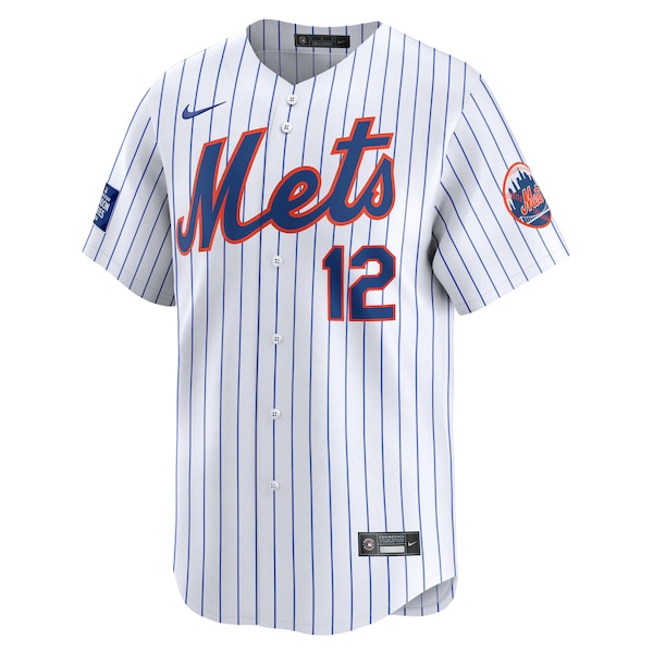 Francisco Lindor New York Mets Nike 2024 MLB World Tour London Series Home Limited Player Jersey - White - Image 2