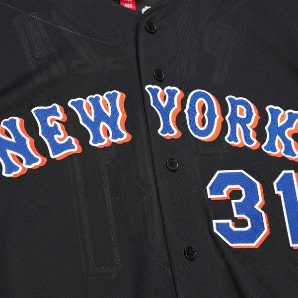 Mike Piazza New York Mets Cooperstown Collection 2000 Batting Practice Jersey - Black - Image 5