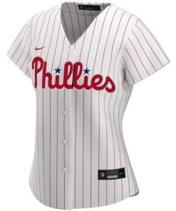 Alternative view of Philadelphia Phillies Nike Women's Home Replica Custom Jersey - White