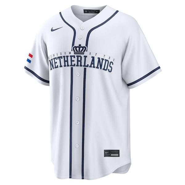 Netherlands Baseball Nike 2026 World Baseball Classic Home Pick-A-Player Jersey - White - Image 2