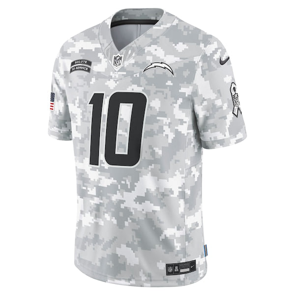 Justin Herbert Los Angeles Chargers Nike 2024 Salute to Service Limited Jersey - Arctic Camo - Image 2