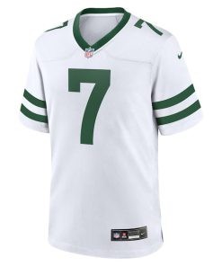 Alternative view of Justin Fields New York Jets Nike Game Jersey - Legacy White