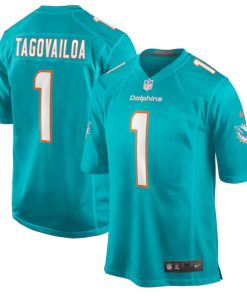 Tua Tagovailoa Miami Dolphins Nike Game Jersey - Aqua