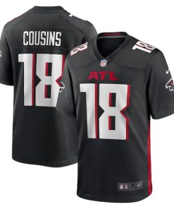 Alternative view of Kirk Cousins Atlanta Falcons Nike Game Player Jersey - Black/White