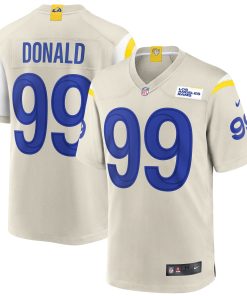 Alternative view of Aaron Donald Los Angeles Rams Nike Alternate Player Game Jersey - White/Cream