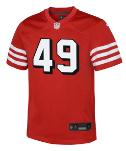 Alternative view of The Faithful San Francisco 49ers Nike Youth Alternate 2 Game Jersey - Scarlet