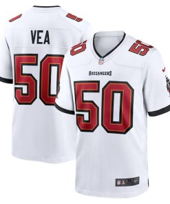 Alternative view of Vita Vea Tampa Bay Buccaneers Nike White Game Jersey -  White/Red