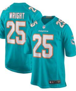 Jaylen Wright Miami Dolphins Nike  Game Jersey -  Aqua