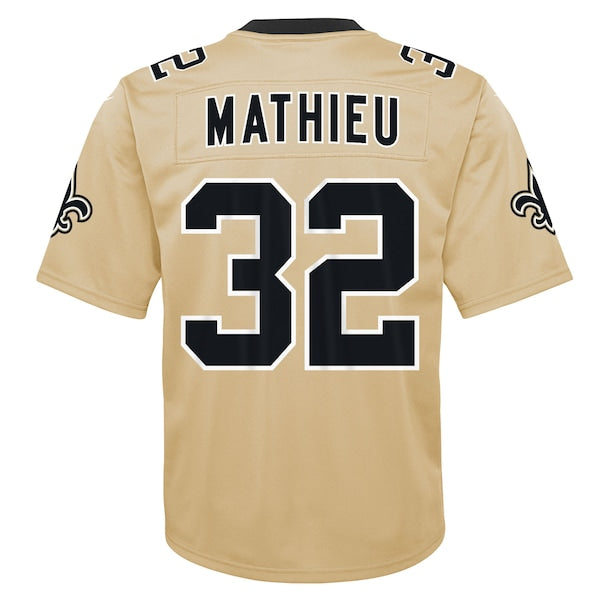 Tyrann Mathieu New Orleans Saints Nike Youth Inverted Game Jersey - Gold - Image 3