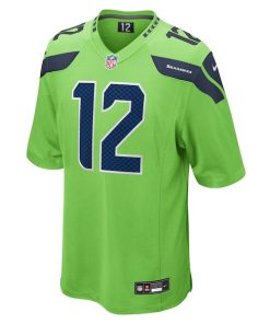 Alternative view of 12th Fan Seattle Seahawks Nike  Game Jersey - Neon Green