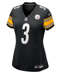Alternative view of Corliss Waitman Pittsburgh Steelers Nike Women's Team Game Jersey -  Black