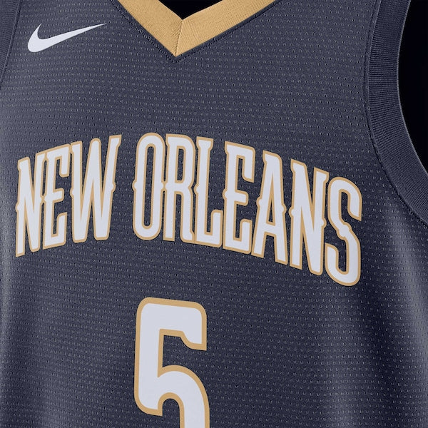 Dejounte Murray New Orleans Pelicans Nike Unisex 2024 Offseason Addition Nike Swingman Jersey - Navy - Image 4
