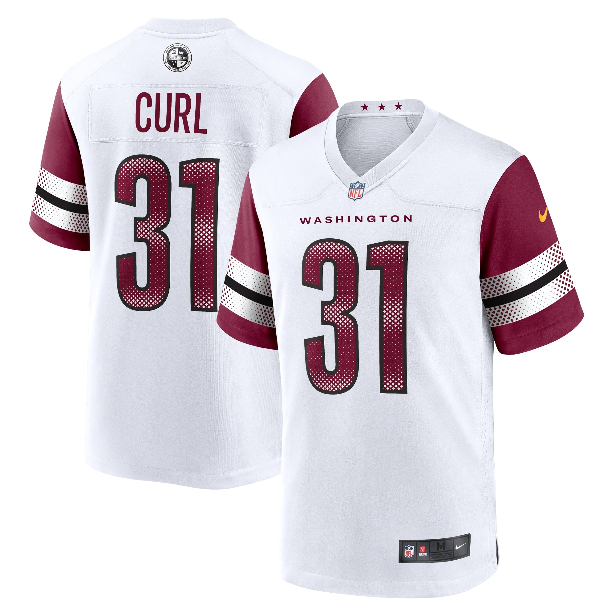 Kamren Curl Washington Commanders Nike Game Jersey - Burgundy/Black/White - Image 8