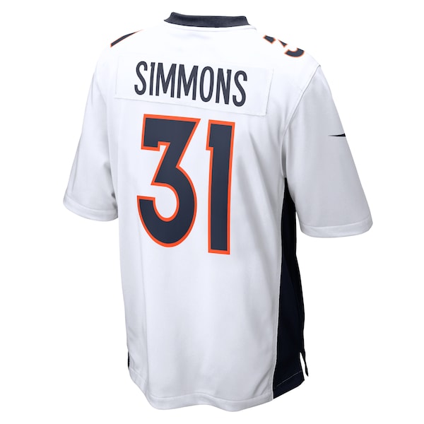 Justin Simmons Denver Broncos Nike Game Jersey - White - Image 3