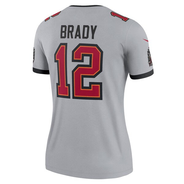 Tom Brady Tampa Bay Buccaneers Nike Women's Inverted Legend Jersey - Gray - Image 3