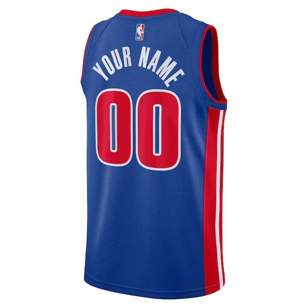 Detroit Pistons Nike Unisex Swingman Custom Jersey Blue - Icon Edition - Image 3