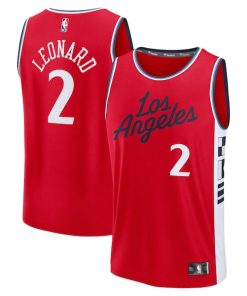 Kawhi Leonard LA Clippers  Youth Fast Break Replica Player Jersey - Statement Edition - Red