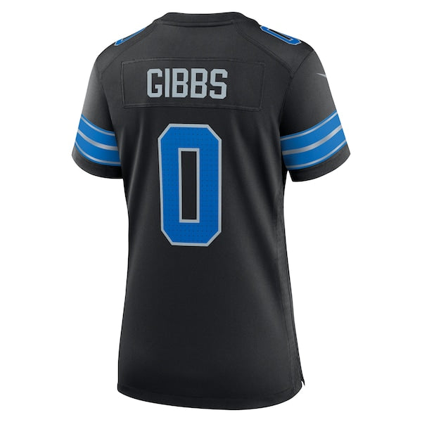 Jahmyr Gibbs Detroit Lions Nike Women's 2nd Alternate Game Player Jersey - Black/Blue - Image 4