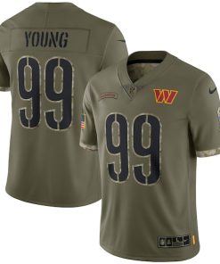 Chase Young Washington Commanders Nike 2022 Salute To Service Limited Jersey - Olive