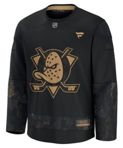 Alternative view of Anaheim Ducks  2024 Military Appreciation Practice Jersey - Black