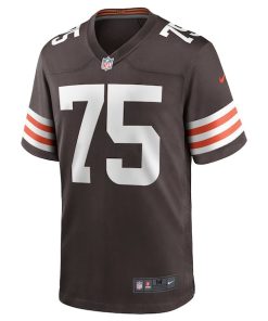 Alternative view of Joel Bitonio Cleveland Browns Nike Game Jersey - Brown
