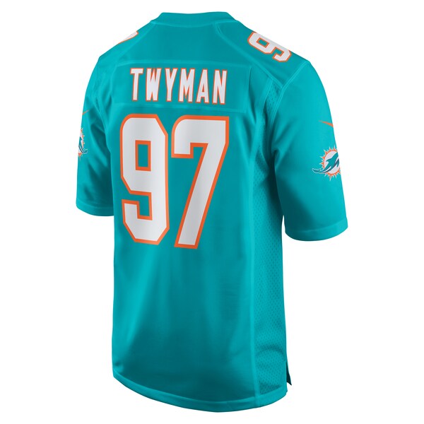 Jaylen Twyman Miami Dolphins Nike Home Game Player Jersey - Aqua - Image 3