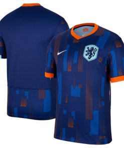 Alternative view of Netherlands National Team Nike 2024 Away Replica Blank Jersey - Blue